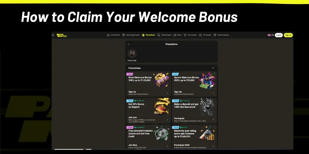 How to Claim Your Welcome Bonus