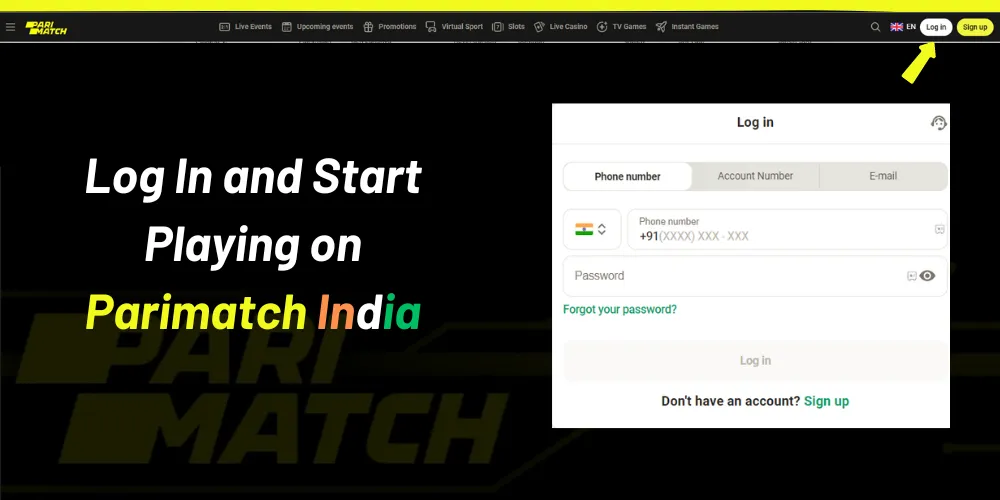 How to Log In and Start Playing on Parimatch India